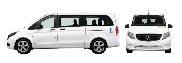 furgonetas para alquiler baratos de la empresa telefurgo vista lateral y frontal