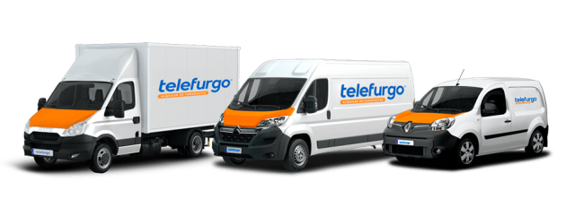 Furgonetas de alquiler de diferentes tamaños de Telefurgo, desde pequeñas hasta grandes, ideales para mudanzas, transporte de mercancías y uso comercial